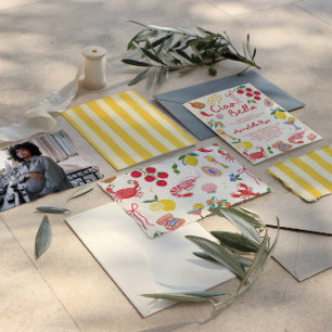 Ciao Bella Italiaanse baby shower roze rode Italia Kaart