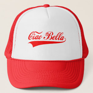 ciao bella, Italiaanse groet, tekstontwerp voor wo Trucker Pet