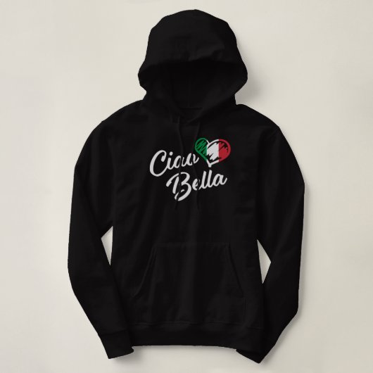 Ciao Bella - Italiaanse Hallo prachtige Gift Long  Hoodie (Design voorkant)