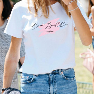 Ciao Bella Italiaanse penseelstreek naam T-shirt