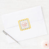 Ciao Bella Italiaanse verjaardag Aangepaste naam Vierkante Sticker (Envelop)