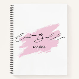 Ciao Bella Italian Brush Stroke Naam Canvas tas Notitieboek