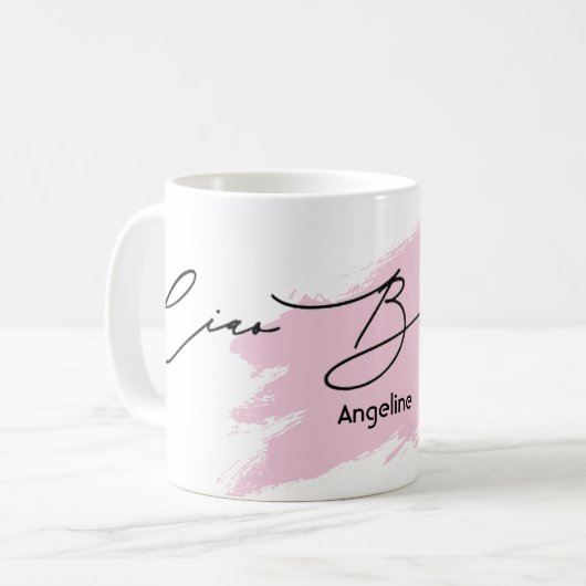 Ciao Bella Italian Brush Stroke Naam Mok (Voorkant links)