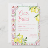 Ciao Bella Italian Lemon Vrijgezellenfeest Kaart (Voorkant)