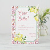 Ciao Bella Italian Lemon Vrijgezellenfeest Kaart (Staand voorkant)