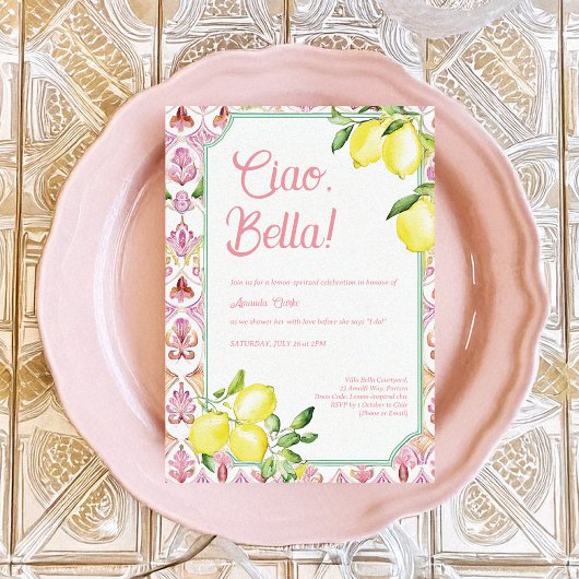 Ciao Bella Italian Lemon Vrijgezellenfeest Kaart