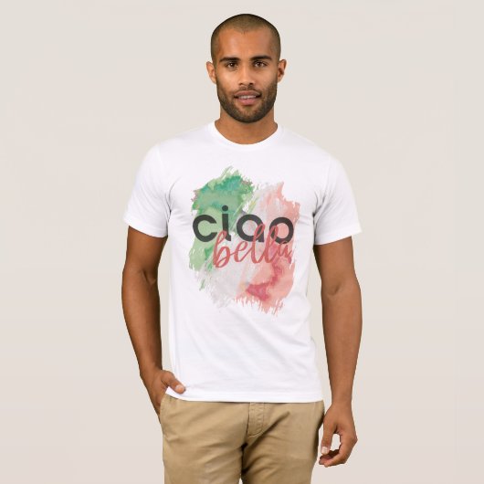 ciao bella italië t-shirt van mannen (Voorkant volledig)