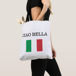 CIAO BELLA Italië Vlag Tote Bag