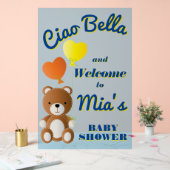 Ciao Bella jongens baby shower Acryl Bord (Huwelijk)