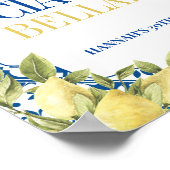 Ciao Bella La Dolce Vita Italiaans Citroen teken Poster (Hoek)