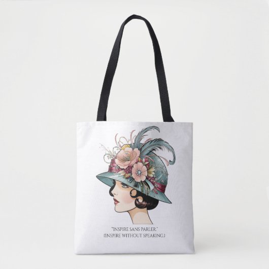 Ciao Bella – La Muse Art Deco Franse Dame Tote Bag (Voorkant)