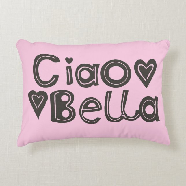 Ciao Bella Light Pink Accent Pillow Decoratief Kussen (Voorkant)