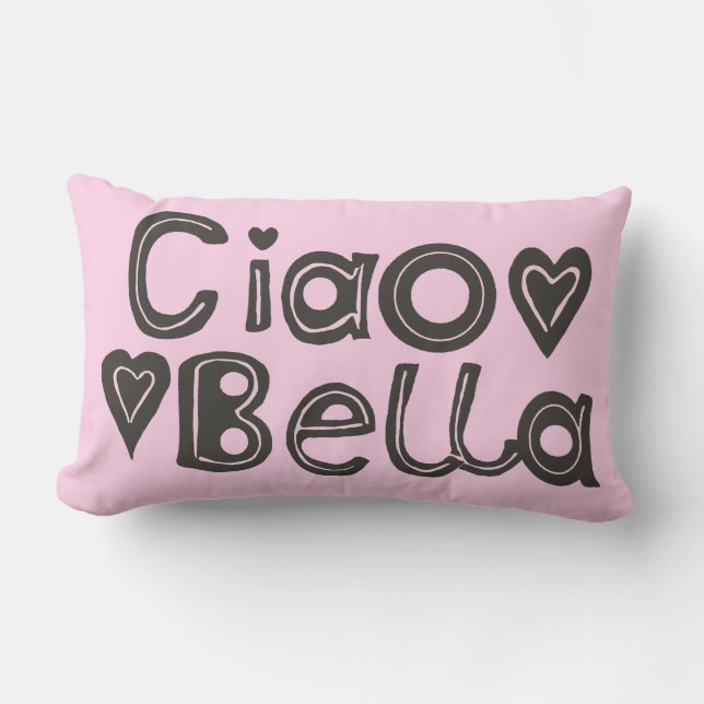 Ciao Bella Light Pink Lumbar Pillow Kussen (Voorkant)