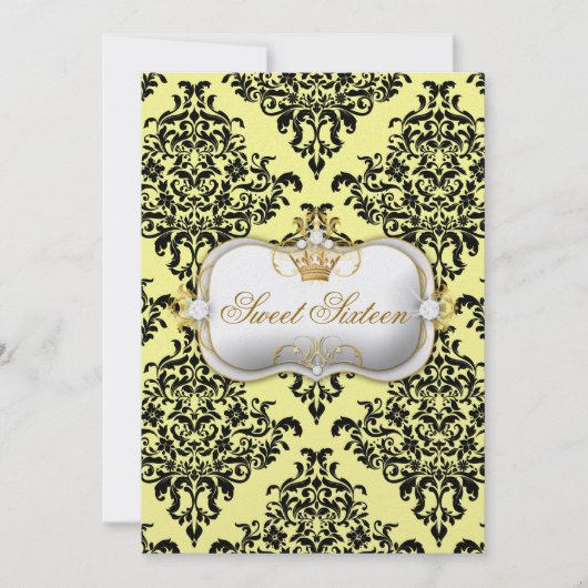 Ciao Bella & Lovey Dovey Damask Lemon Ice Kaart (Voorkant)
