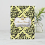 Ciao Bella & Lovey Dovey Damask Lemon Ice Kaart (Staand voorkant)
