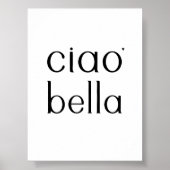 Ciao bella - minimalistic typography poster (Voorkant)