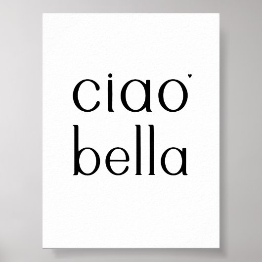 Ciao bella - minimalistic typography poster (Voorkant)