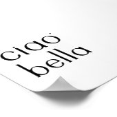 Ciao bella - minimalistic typography poster (Hoek)