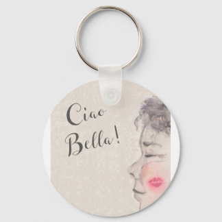 Ciao Bella Originele Waterverf Sleutelhanger