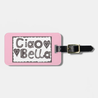 Ciao Bella Pink en Black Bagagelabel