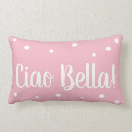 Ciao Bella Pink Polka Dot Pillow Kussen