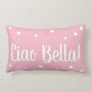 Ciao Bella Pink Polka Dot Pillow Kussen