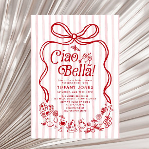 Ciao Bella Red Italian Lemons Vrijgezellenfeest Kaart