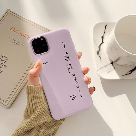 Ciao Bella | Roze Italiaans modern schrift met har iPhone Hoesje