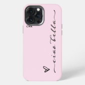 Ciao Bella | Roze Italiaans modern schrift met har iPhone Hoesje (Achterkant)