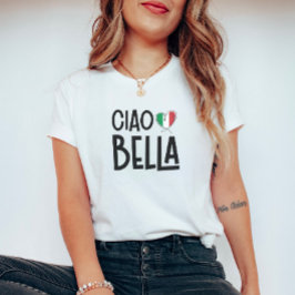 Ciao Bella – Schattige Italiaans Vlag Hart T-shirt