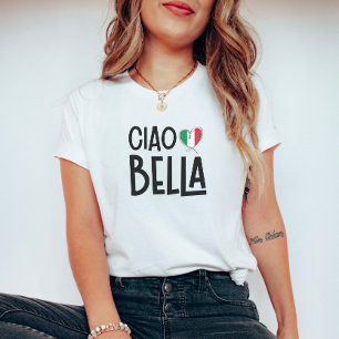 Ciao Bella – Schattige Italiaans Vlag Hart T-shirt