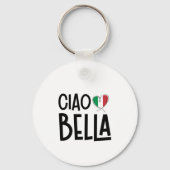 Ciao Bella – Schattige Italië Hart Sleutelhanger (Voorkant)
