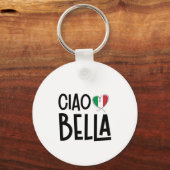 Ciao Bella – Schattige Italië Hart Sleutelhanger (Achterkant)