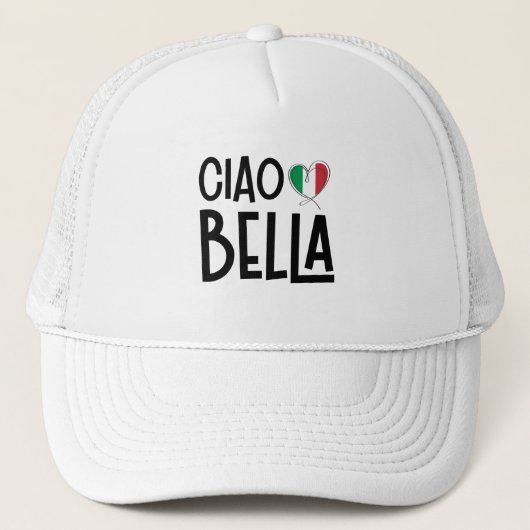 Ciao Bella – Schattige Italië Hart Trucker Pet (Voorkant)