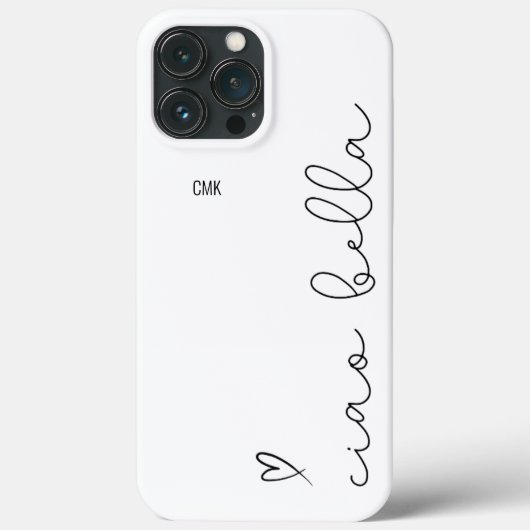 Ciao Bella | Script met Heart iPhone Case (Achterkant)