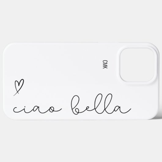 Ciao Bella | Script met Heart iPhone Case (Achterkant (horizontaal))