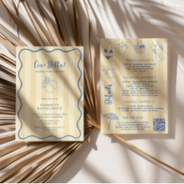 Ciao Bella Squiggle Border Bachelorette Weekend Kaart