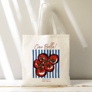 Ciao bella tomaat Italiaans huwelijksfeest cadeau Tote Bag
