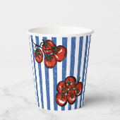 Ciao bella tomatenstrepen Italiaanse bruidsmeisjes Papieren Bekers (Achterkant)