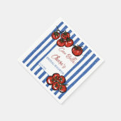 Ciao bella tomatenstrepen Italiaanse bruidsmeisjes Servet (Hoek)