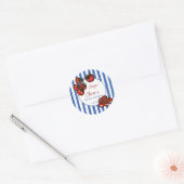 Ciao bella tomato Italian bridal shower favor Ronde Sticker (Envelop)