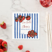 Ciao bella tomato stripes Italian bridal shower Servet (Insitu)