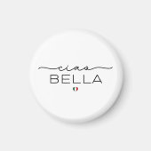 Ciao Bella – Typografie met Italiaans hart Magneet (Voorkant)