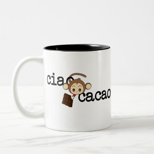 ciao cacao tweekleurige koffiemok (Links)