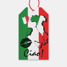 Ciao! Feestelijke Italiaanse vlag cadeau Label