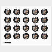 Ciao Funny Gondolier kat op een Venetiaanse gondel Ronde Sticker (Vel)