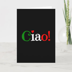 Ciao! Groet in Italiaanse vlag kleuren - Schattig Kaart