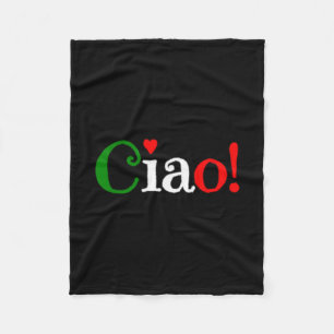 Ciao! Groet in Italiaanse vlagkleuren - Schattig Fleece Deken