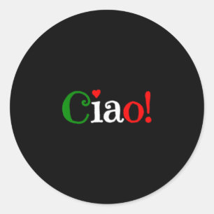 Ciao! Groet in Italiaanse vlagkleuren - Schattig  Ronde Sticker