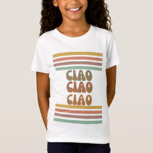 Ciao hallo Italiaans Groovy Typography Tshirt